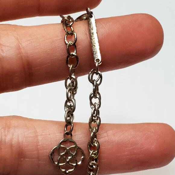 Kendra Scott Rayne White Mother of Pearl 32" Tassel Dangle Necklace Silver Tone - Picture 5 of 5